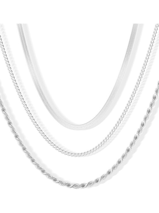 Women's Layered Necklace Set - 3 Piece Dainty Gold Jewelry for Everyday Stacking - Picture 9 of 9